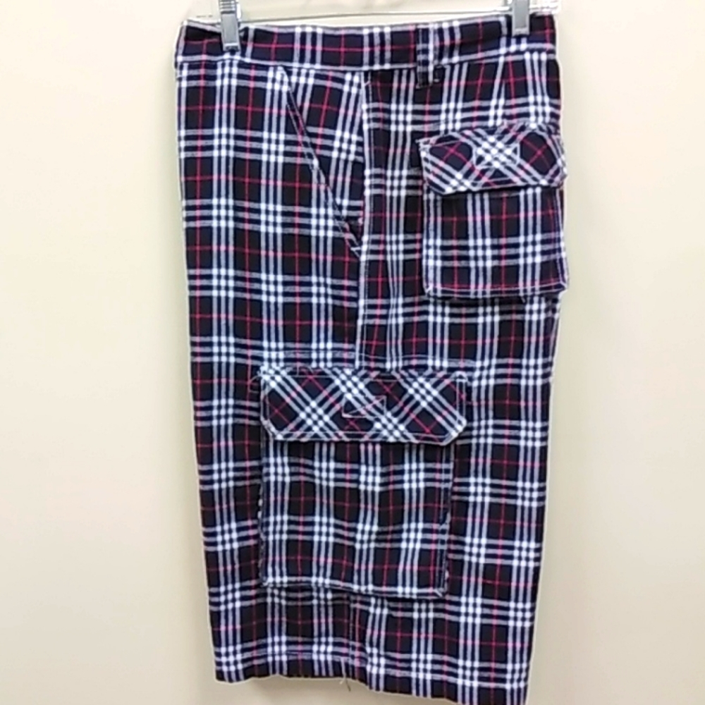 Imunic Plaid Cargo Shorts 5182y